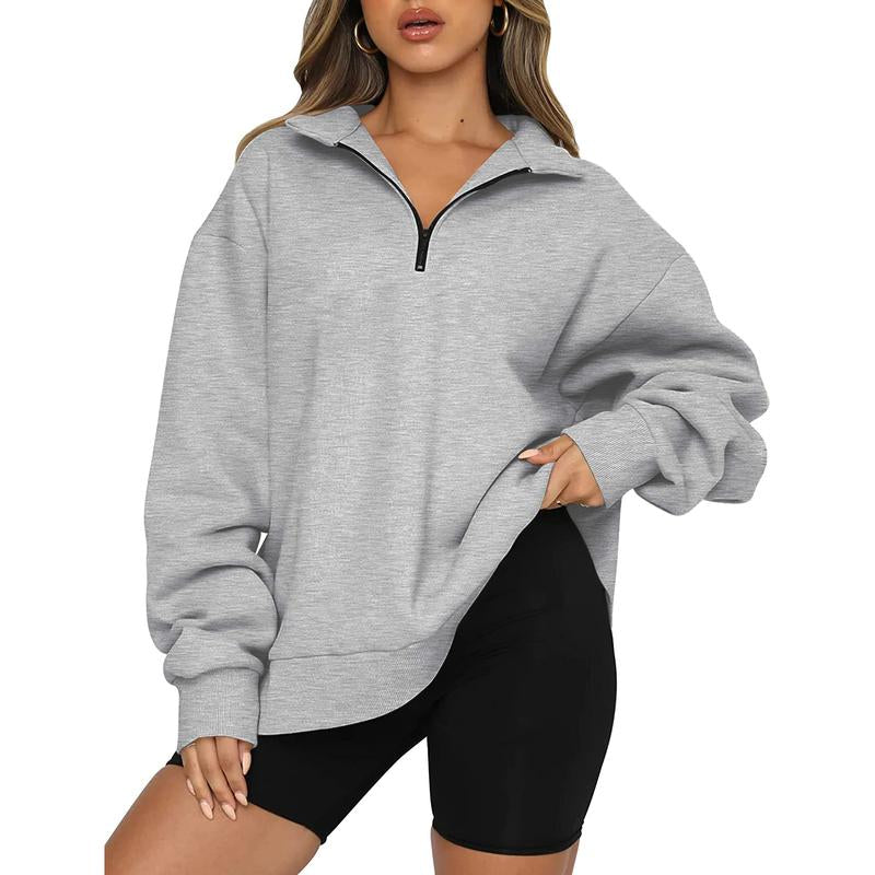 BTFBM Women'S Y2K Quarter Zip Sweatshirt 2024 Oversized Casual Long Sleeve Workout Pullover