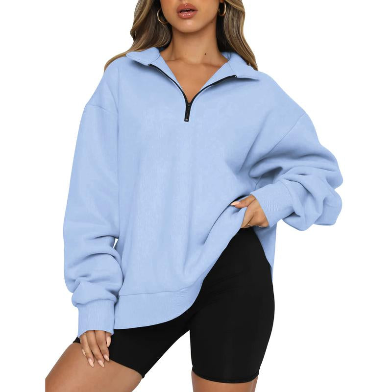 BTFBM Women'S Y2K Quarter Zip Sweatshirt 2024 Oversized Casual Long Sleeve Workout Pullover