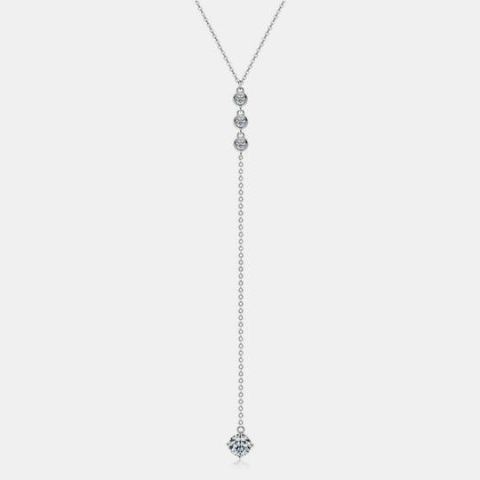 1.3 Carat Moissanite 925 Sterling Silver Drop Necklace