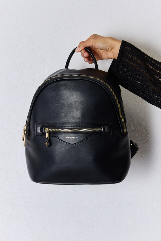 David Jones PU Leather Backpack