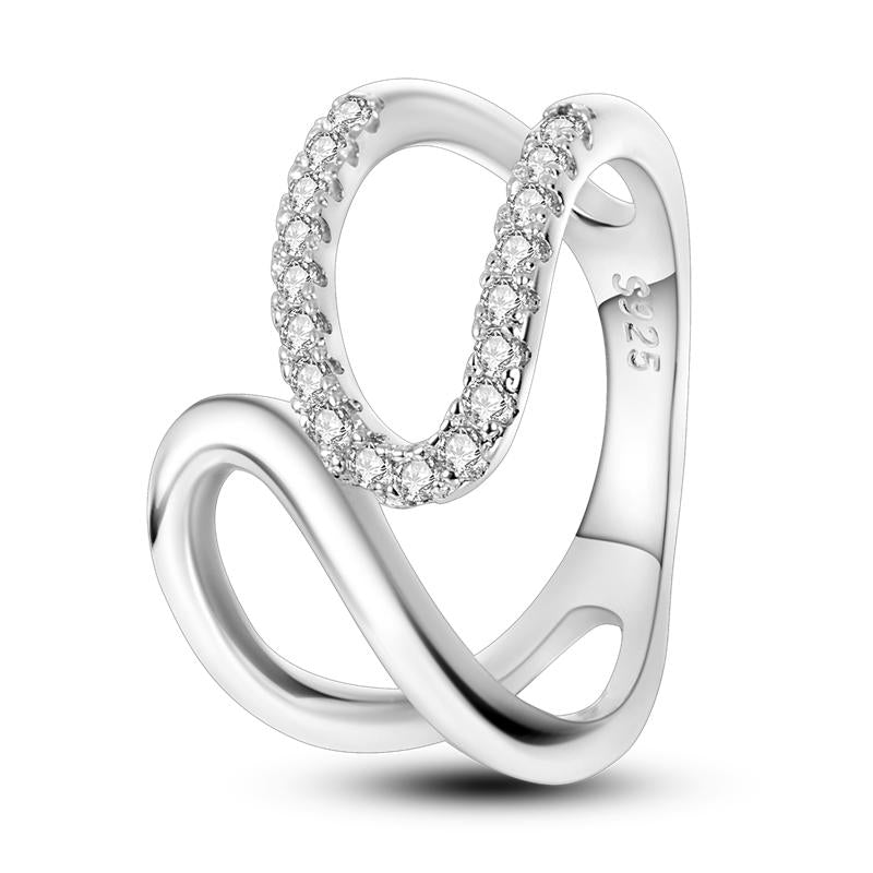 MULA Contemporary Geometric Rings Collection - 925 Silver with Bold Geometric Designs for Women, Perfect for Everyday Wear