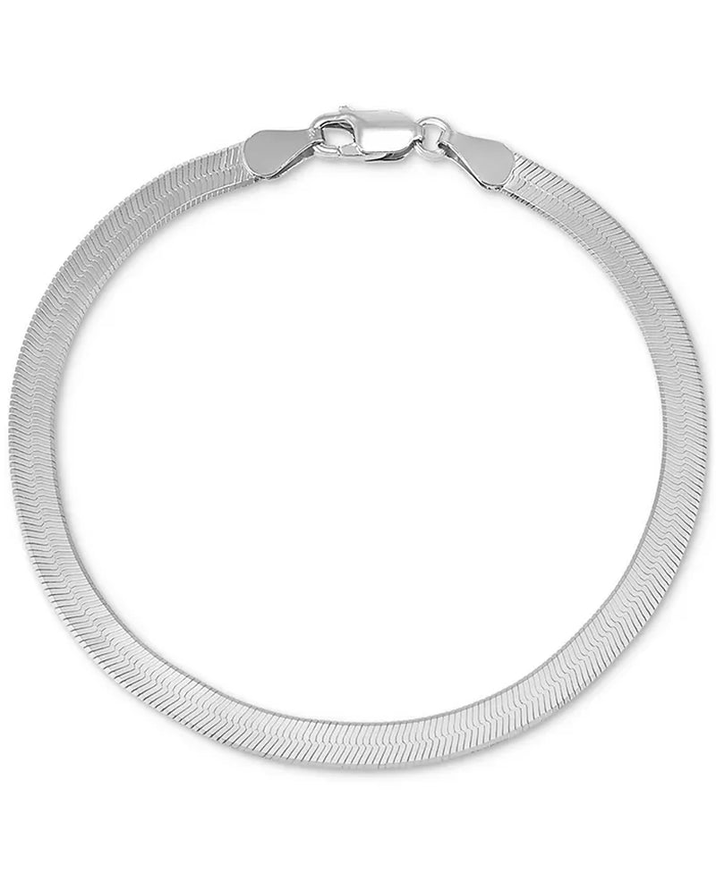 Herringbone Link Chain Bracelet in 18K Gold-Plated Sterling Silver, Created for Macy'S