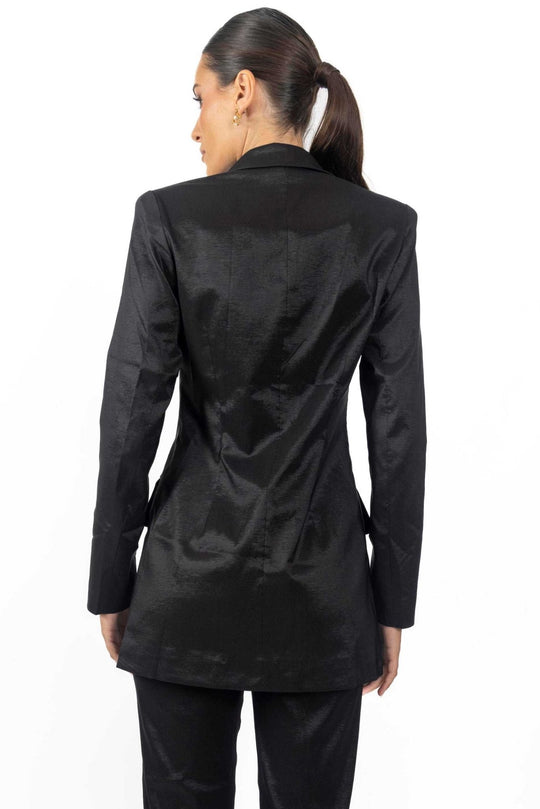 Meghan Cutout Black Women's Blazer