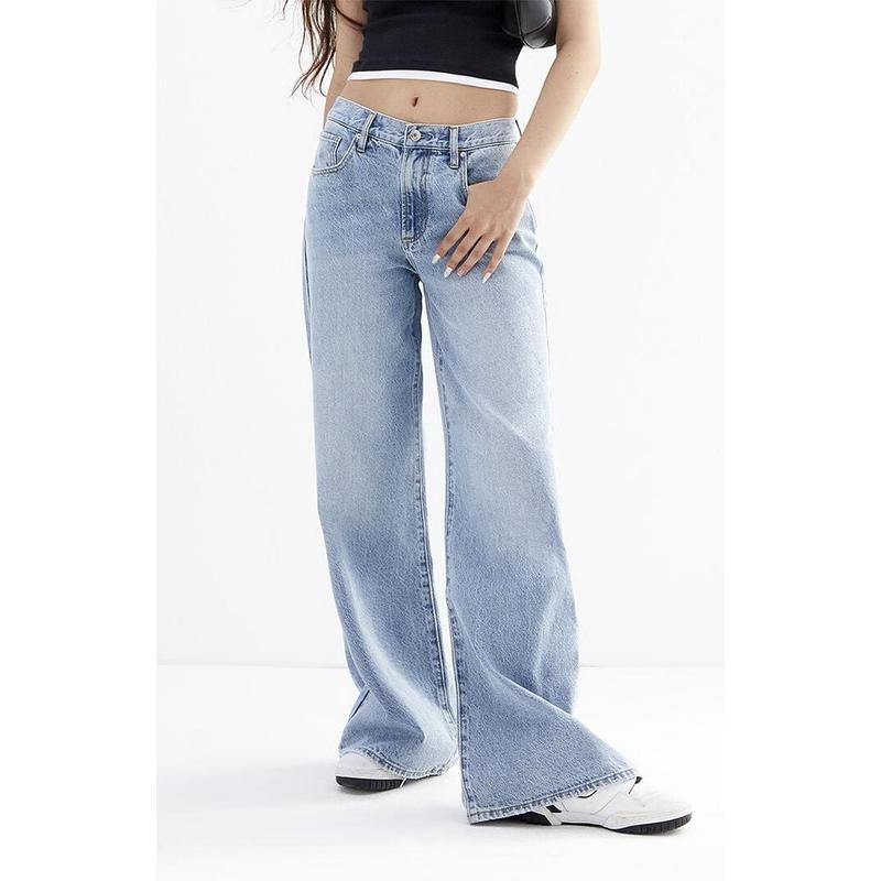 Pacsun Women'S Lena Light Indigo Low Rise Super Baggy Jeans