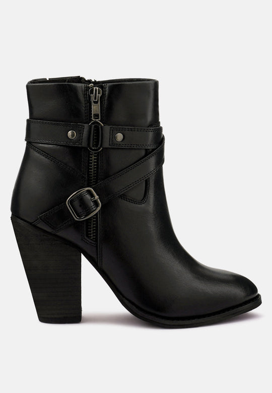 Cat-Track Leather Ankle Boots