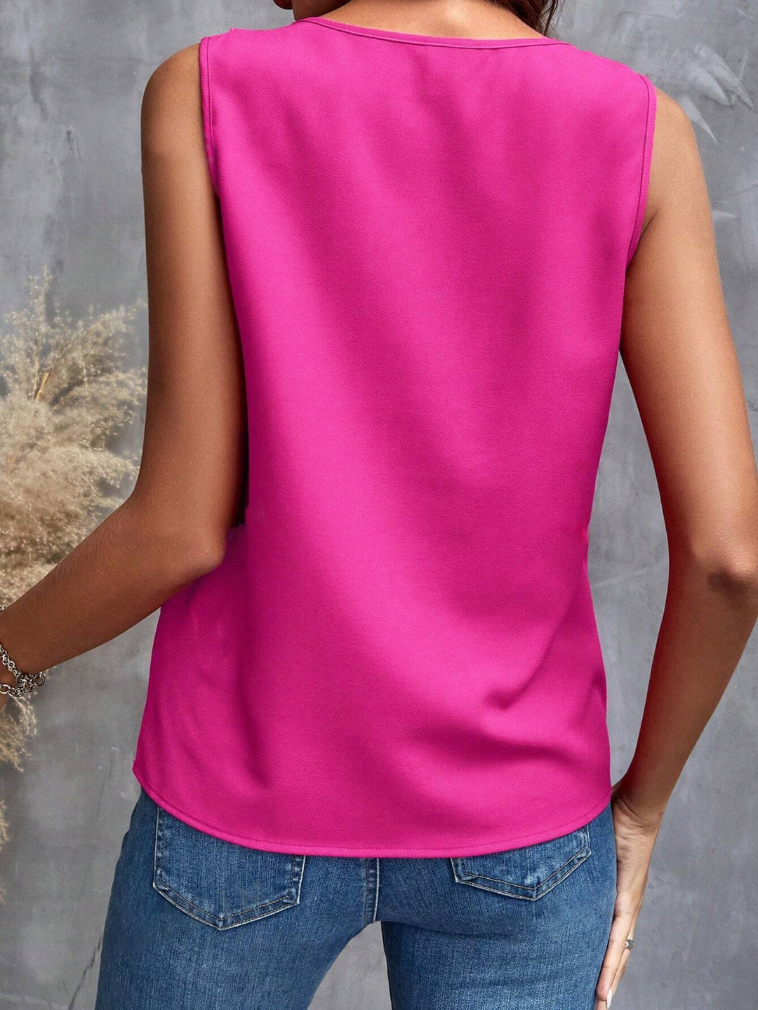 Ruffled V-Neck Tank