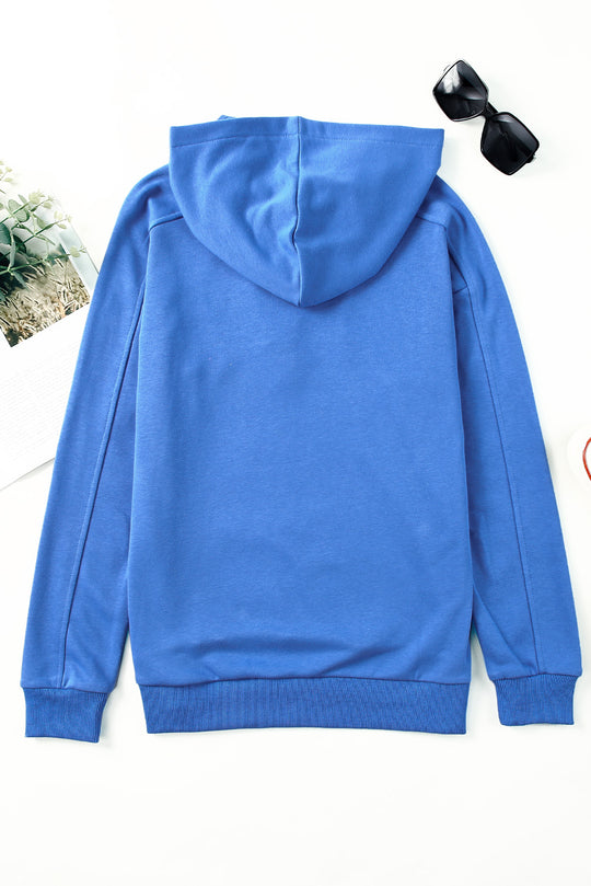 Lace-Up Dropped Shoulder Hoodie