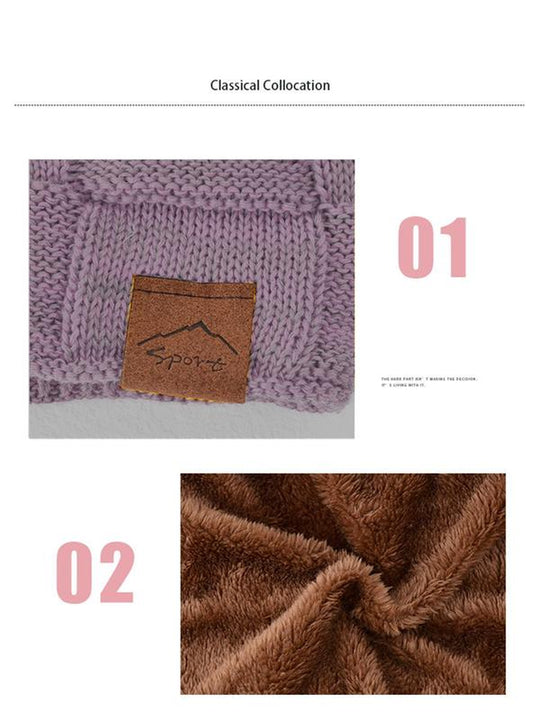 Women'S Solid Color Braided Beanie Hat, Casual Warm Thickened Knit Hat for Fall & Winter, Fashion Accessories for Women & Girls