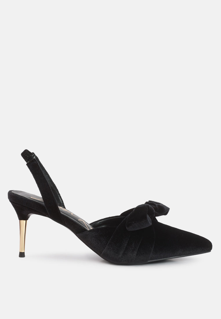 Mayfair Velvet High Heel Mule Sandals