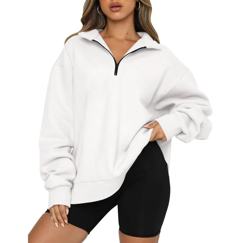 BTFBM Women'S Y2K Quarter Zip Sweatshirt 2024 Oversized Casual Long Sleeve Workout Pullover