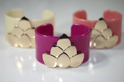 Lotus Flower Cuff Bangles