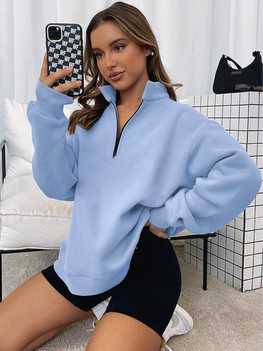 BTFBM Women'S Y2K Quarter Zip Sweatshirt 2024 Oversized Casual Long Sleeve Workout Pullover