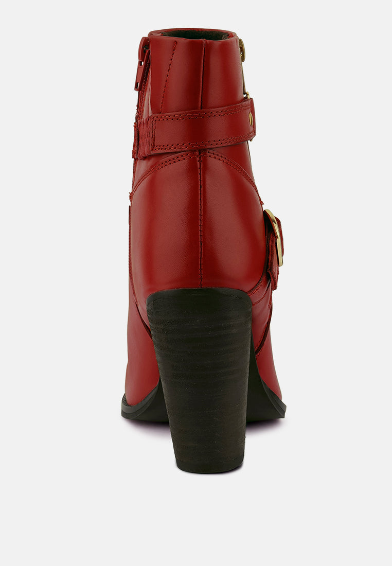 Cat-Track Leather Ankle Boots