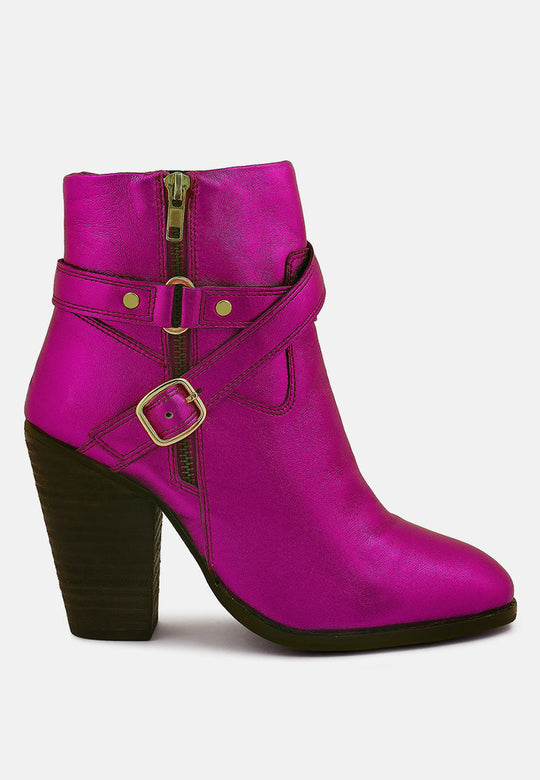 Cat-Track Leather Ankle Boots