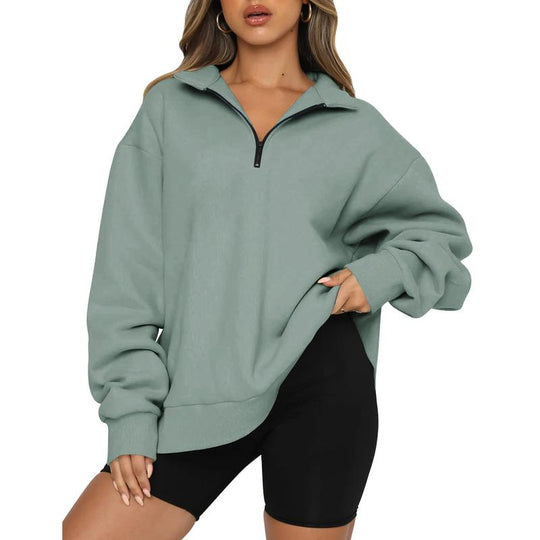 BTFBM Women'S Y2K Quarter Zip Sweatshirt 2024 Oversized Casual Long Sleeve Workout Pullover