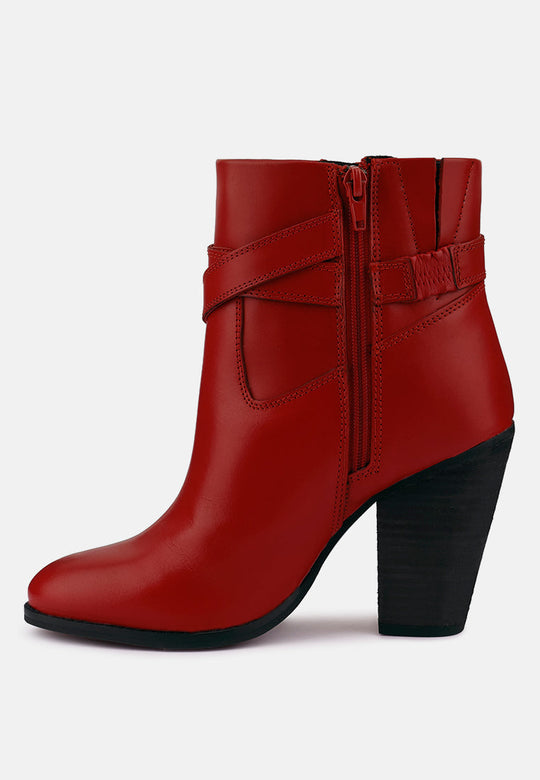 Cat-Track Leather Ankle Boots