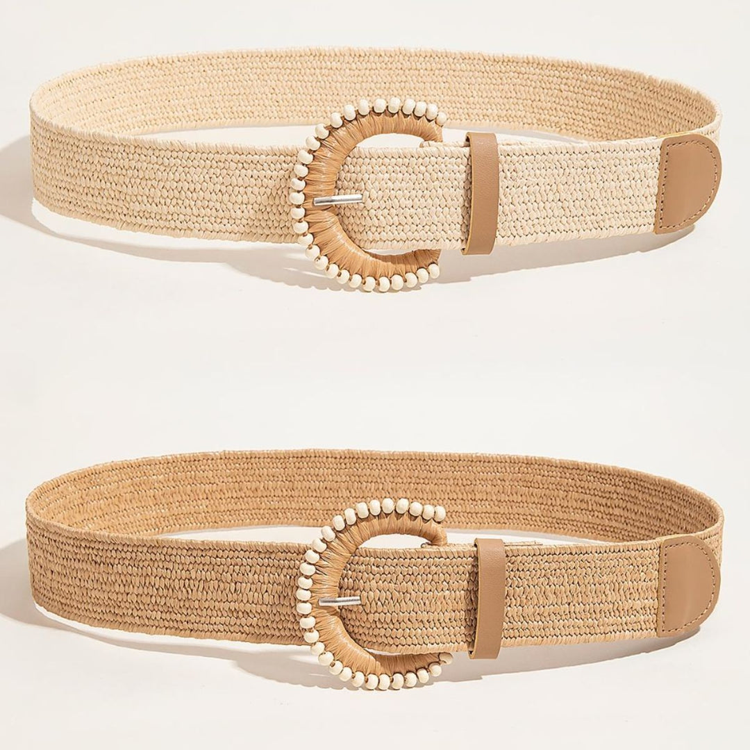 Bead Buckle Woven Belt