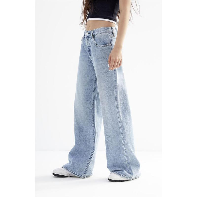 Pacsun Women'S Lena Light Indigo Low Rise Super Baggy Jeans