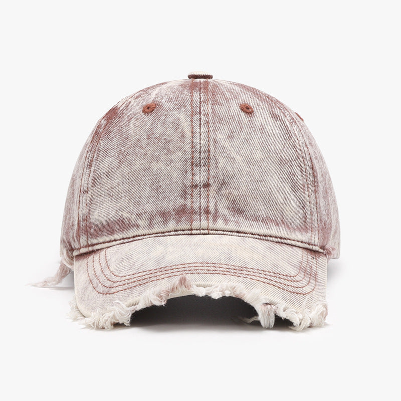 Raw Hem Cotton Baseball Cap