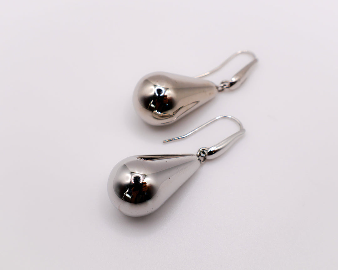 Sterling Silver Raindrop Elegance Earrings-0