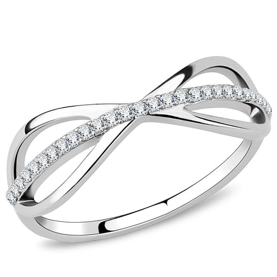 Women Stainless Steel Cubic Zirconia Rings DA046