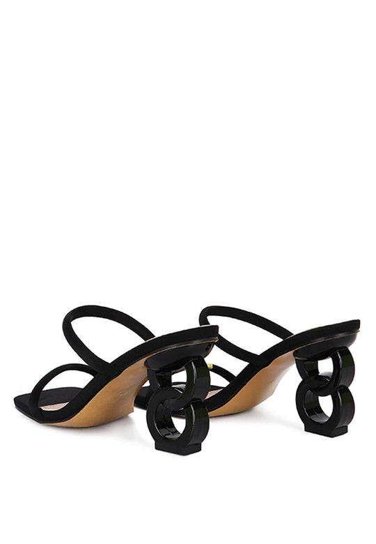 downtown double strap fantasy heel sandals