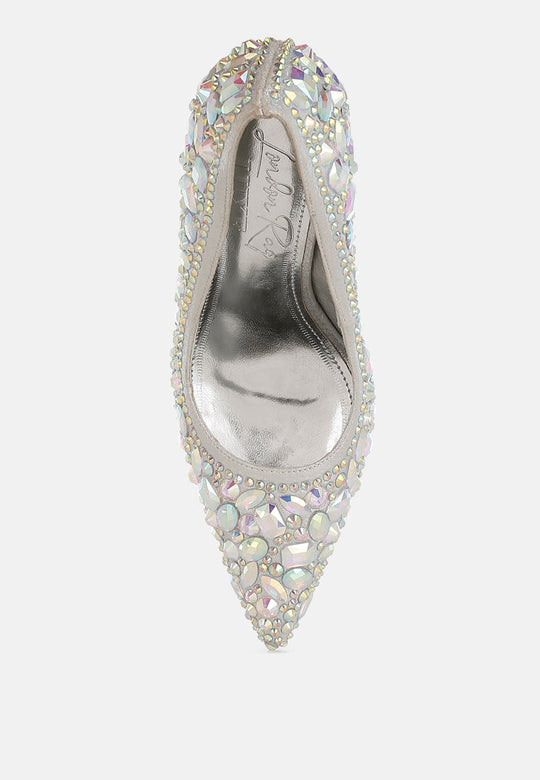 Iceout Diamante & Rhinestone Embellishments Pumps-3