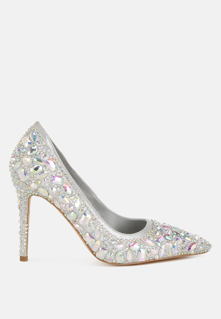 Iceout Diamante & Rhinestone Embellishments Pumps-0