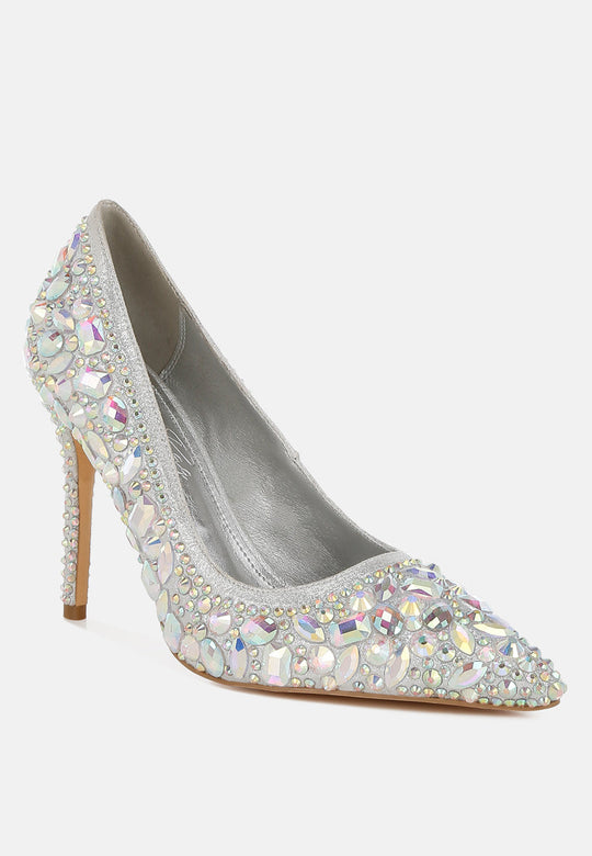 Iceout Diamante & Rhinestone Embellishments Pumps-1