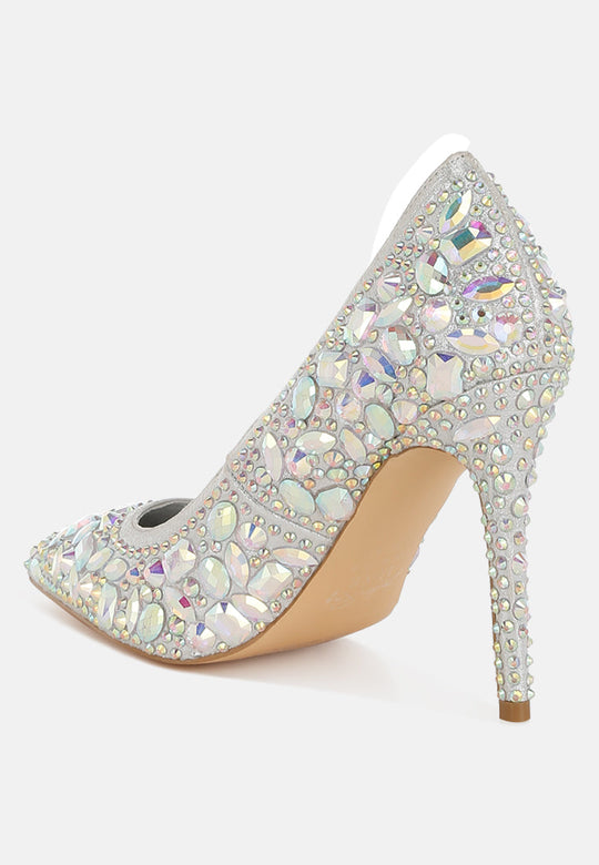 Iceout Diamante & Rhinestone Embellishments Pumps-2