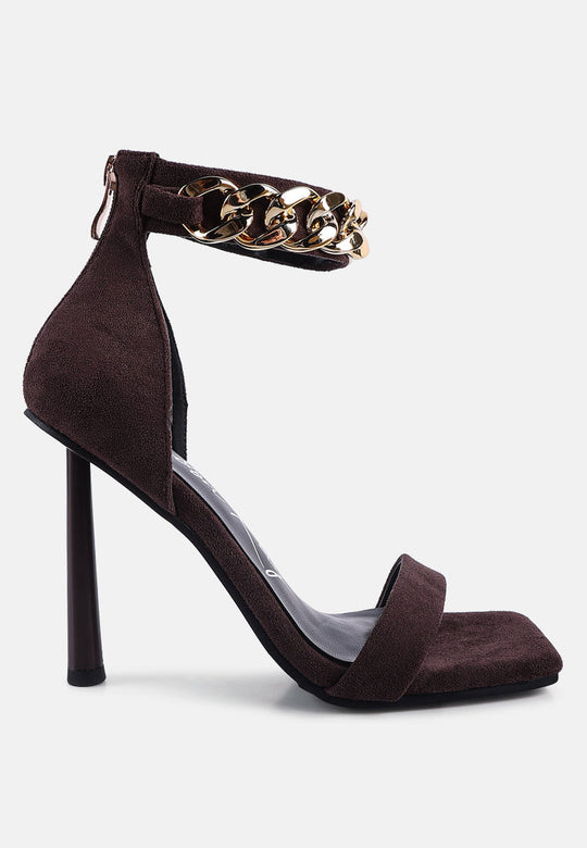 Last Sip Micro Suede High Heel Sandals-6