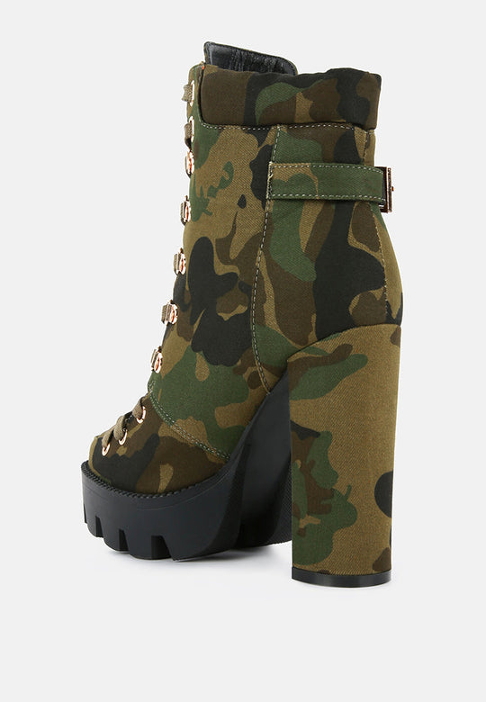 Palmetto Camouflage Ankle Boots-2