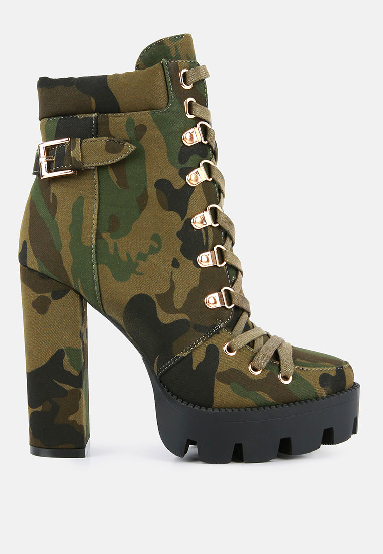 Palmetto Camouflage Ankle Boots-0