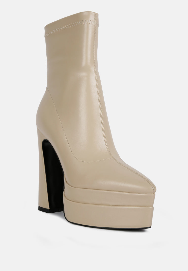 Dextra High Platform Ankle Boots-1