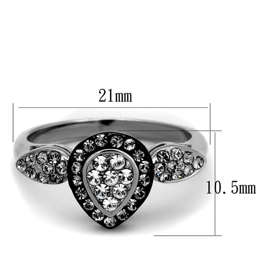 Women Stainless Steel Synthetic Crystal Rings