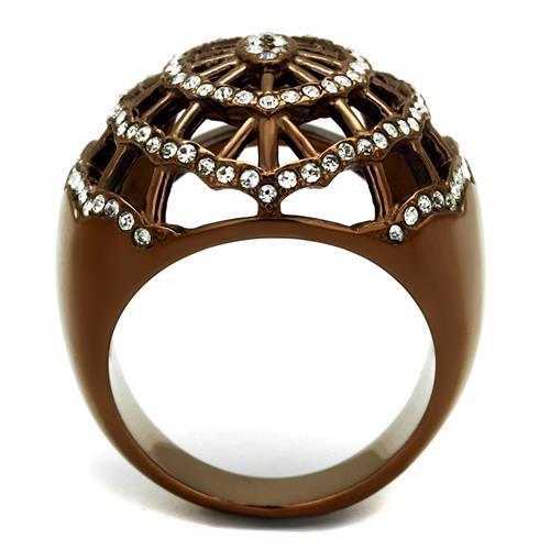 Women Stainless Steel Synthetic Crystal Rings