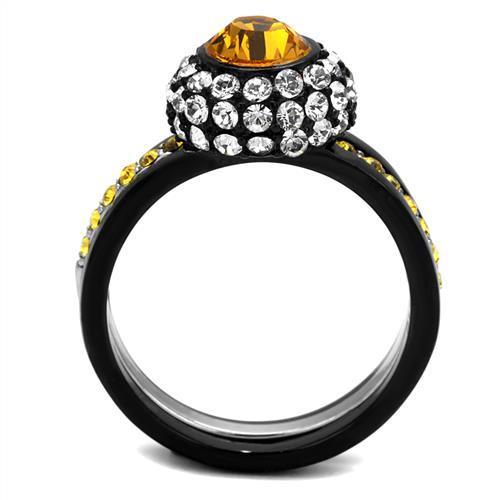 Women Stainless Steel Synthetic Crystal Rings