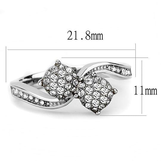 Women Stainless Steel Synthetic Crystal Rings