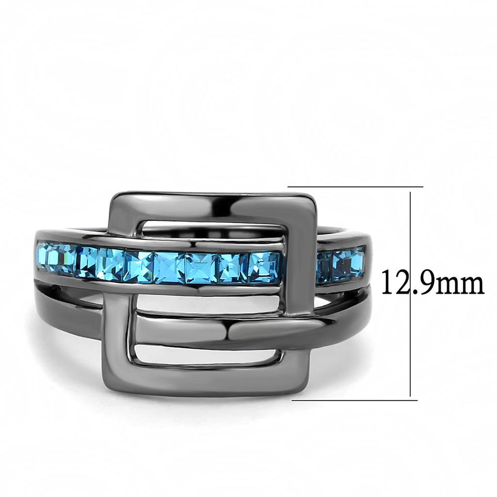 Women Stainless Steel Synthetic Crystal Rings