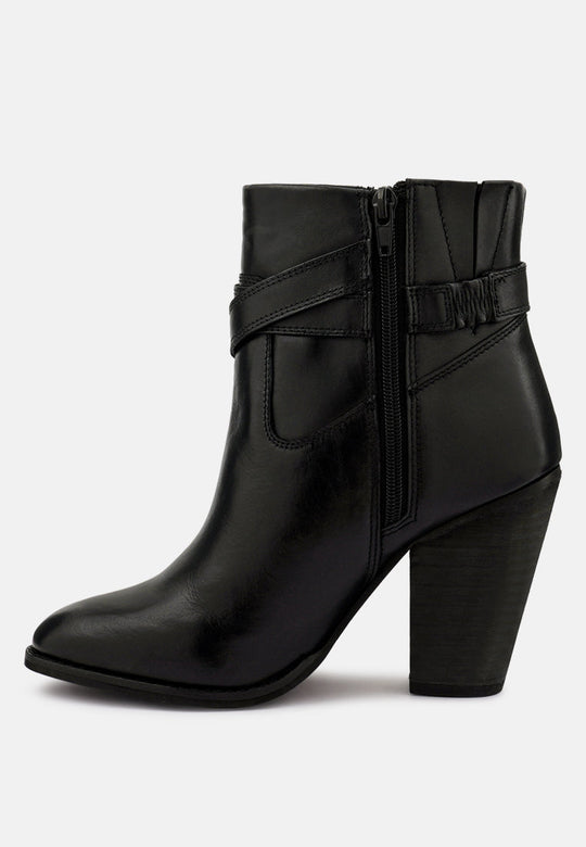 Cat-Track Leather Ankle Boots