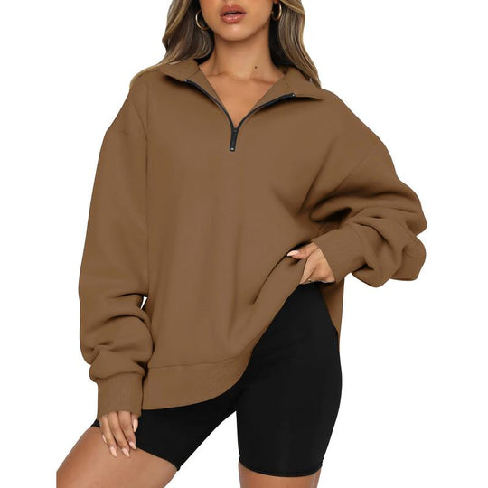 BTFBM Women'S Y2K Quarter Zip Sweatshirt 2024 Oversized Casual Long Sleeve Workout Pullover