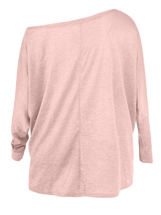 One Shoulder Long Sleeve T-Shirt