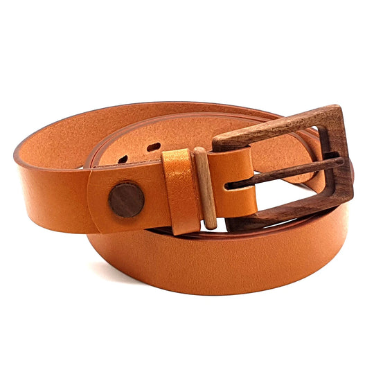 Women's Leather Wood Belt Banff Empathy 308