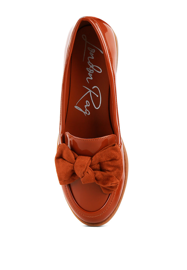 bowberry bow-tie patent loafers