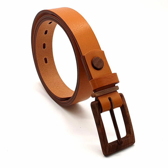 Women's Leather Wood Belt Banff Empathy 308