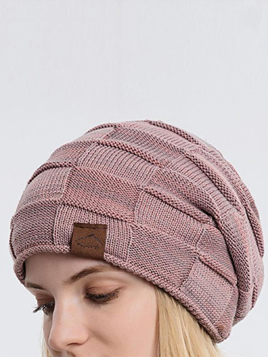 Women'S Solid Color Braided Beanie Hat, Casual Warm Thickened Knit Hat for Fall & Winter, Fashion Accessories for Women & Girls