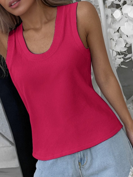 Solid Scoop Neck Tank