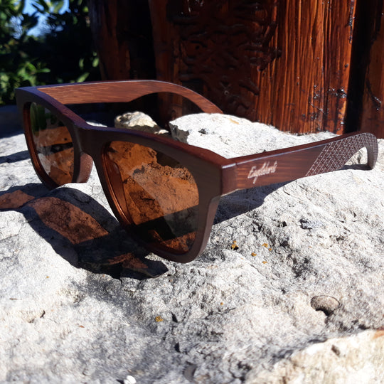 Sienna Wooden Sunglasses, Tea Polarized Lenses