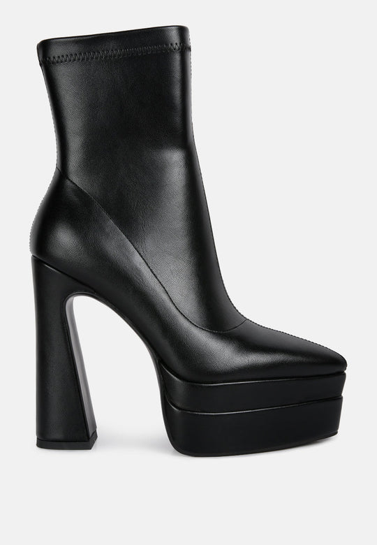 Dextra High Platform Ankle Boots-6