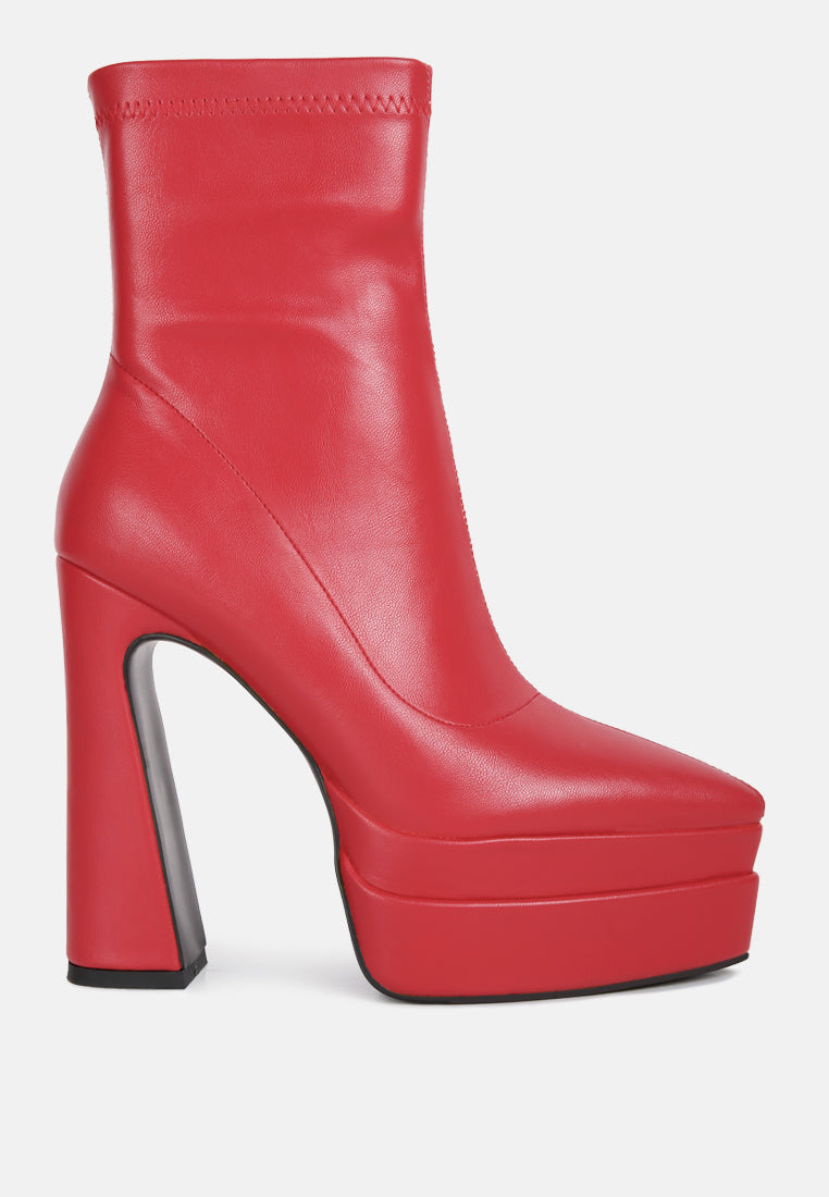 Dextra High Platform Ankle Boots-5